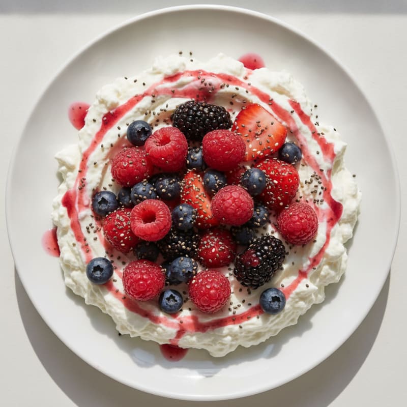 Creamy Greek Yogurt Protein Pudding with Berries