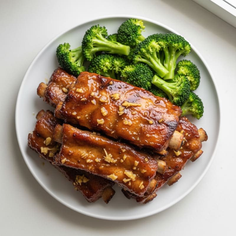Oven-Baked Honey-Garlic Pork Ribs