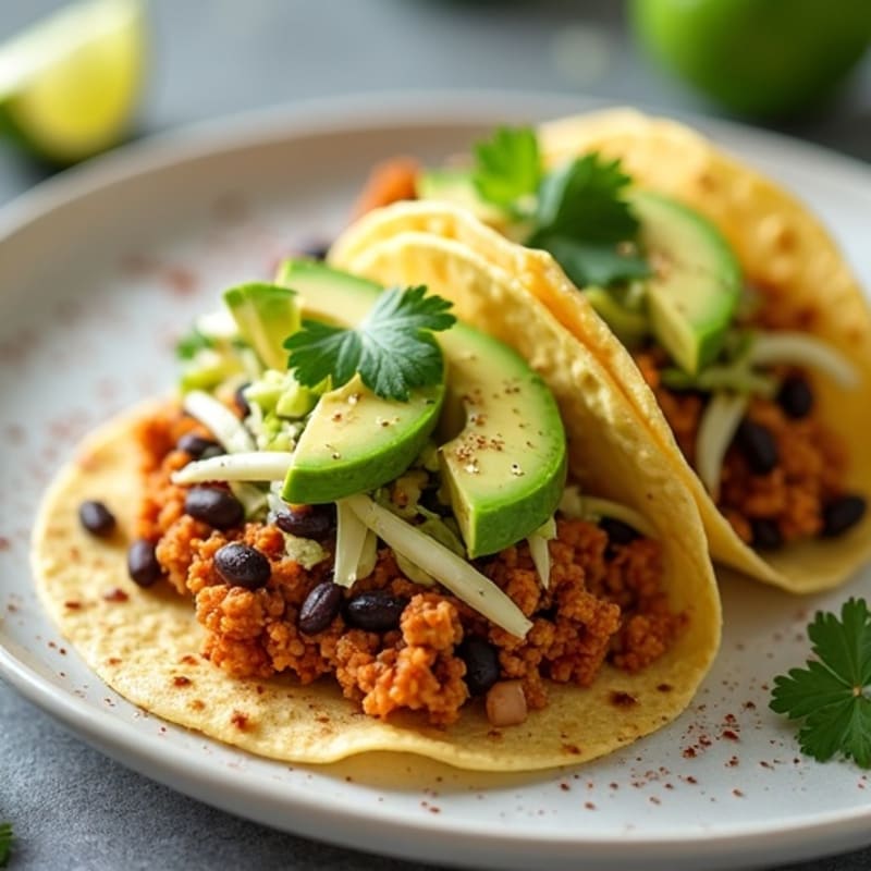 Lean Ground Turkey Tacos with Crunchy Cabbage Slaw and Creamy Avocado Drizzle