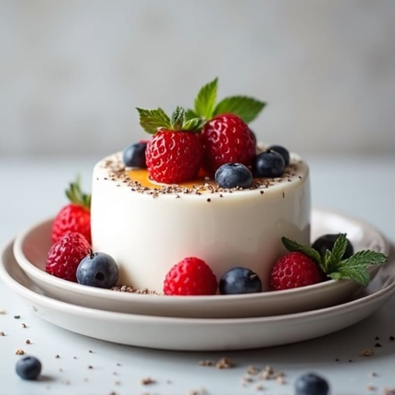 Creamy Greek Yogurt Protein Mousse with Fresh Berries
