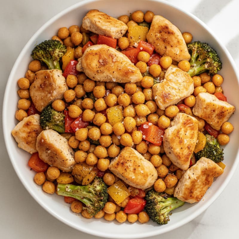 Roasted Chickpea and Vegetable Bowl