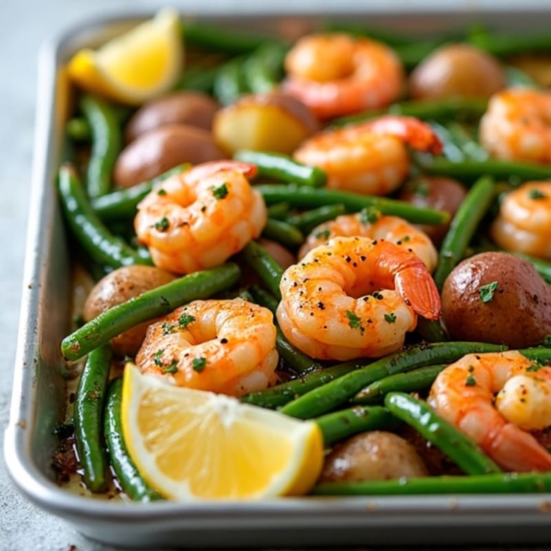 Garlic-Lemon Sheet Pan Shrimp Boil