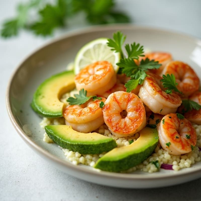 Lime-Marinated Shrimp with Creamy Avocado and Fresh Cilantro
