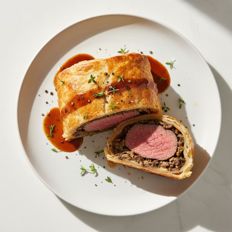 Classic Beef Wellington with Mushroom Duxelles