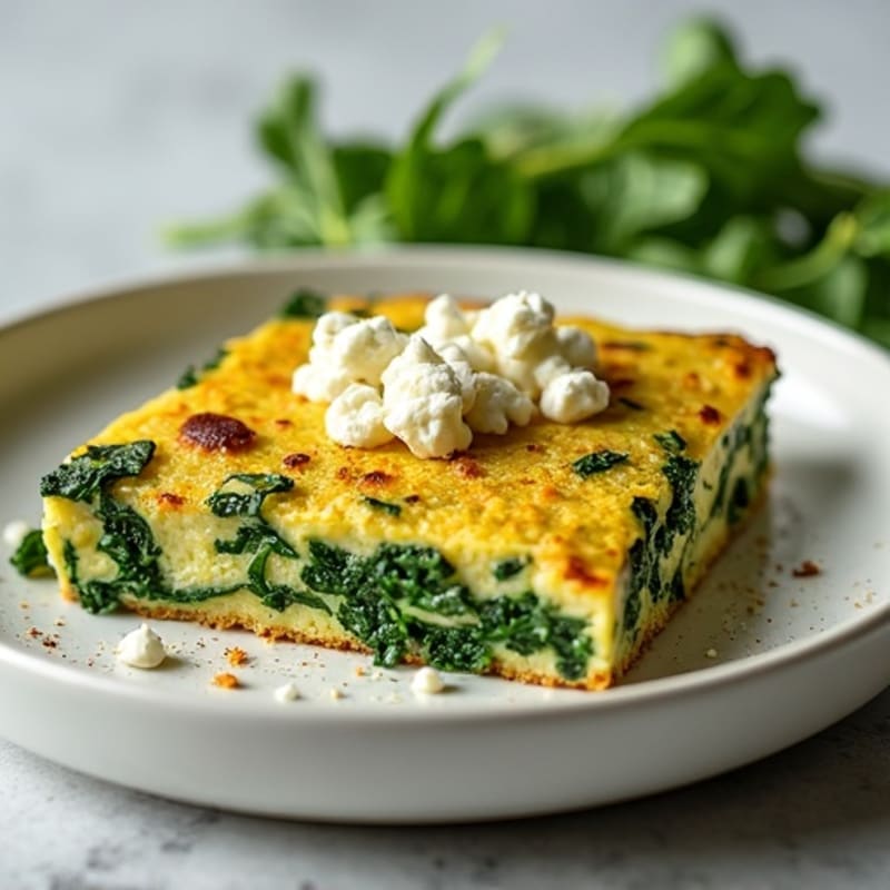 Quick Spinach Feta Frittata