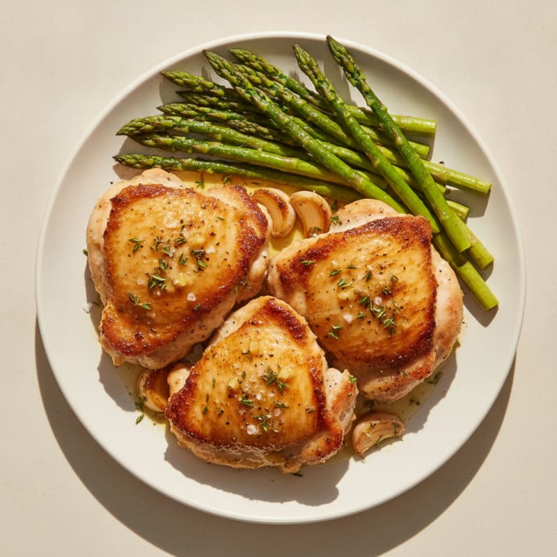 Pan-Seared Chicken Thighs with Garlic Butter