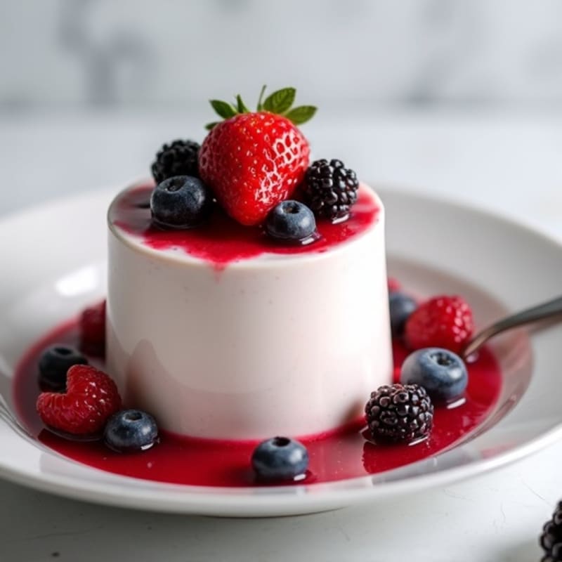 Silky Greek Yogurt Protein Mousse with Berries