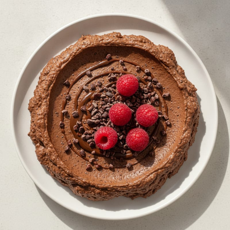 Silky Chocolate Protein Mousse with Chia Seeds