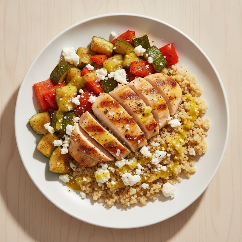 Mediterranean Quinoa Bowl with Roasted Vegetables