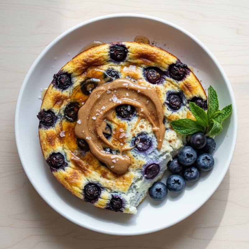 Baked Blueberry Protein Yogurt Custard