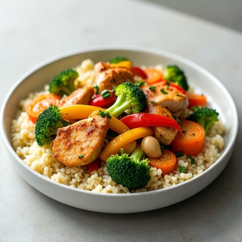 Cauliflower Rice Chicken Stir-Fry