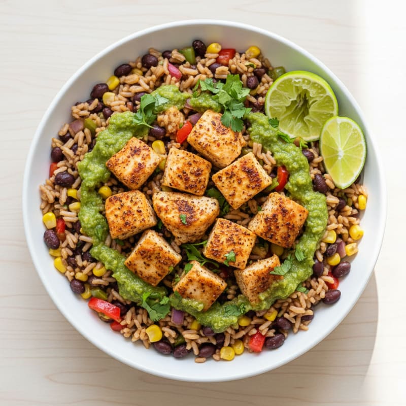 Spicy Mexican Chicken and Rice Bowl