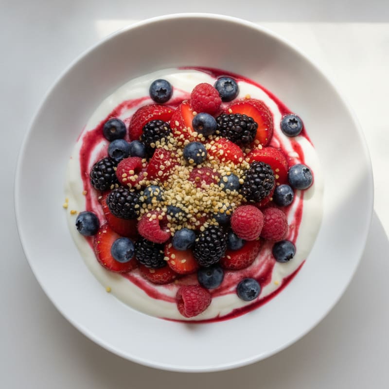Creamy Greek Yogurt Protein Parfait with Mixed Berries