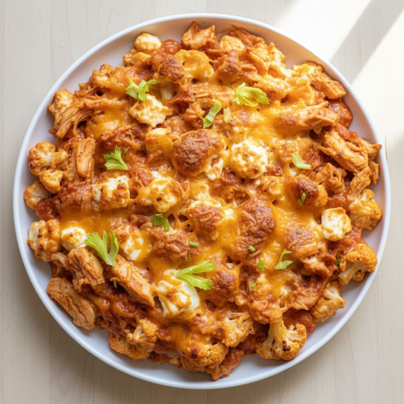 Creamy Buffalo Chicken Dip Bake