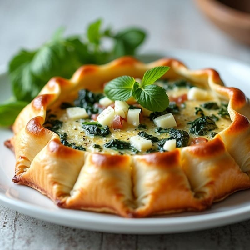 Crispy Spinach Feta Phyllo Pie