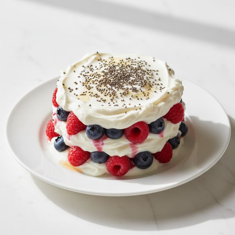 Greek Yogurt Protein Parfait with Mixed Berries