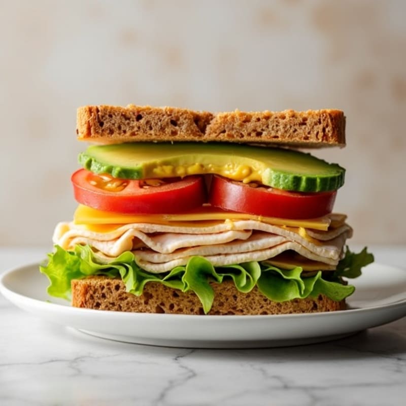 Stacked Turkey Club with Fresh Avocado