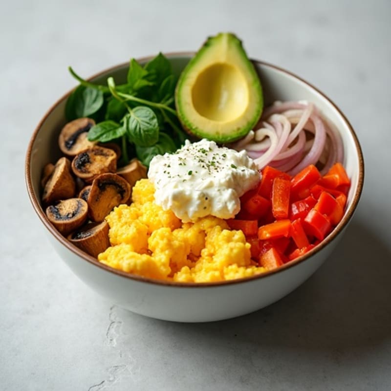 Protein-Packed Veggie and Egg White Scramble Bowl