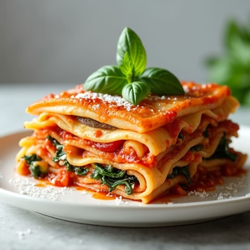Roasted Vegetable Layered Lasagna