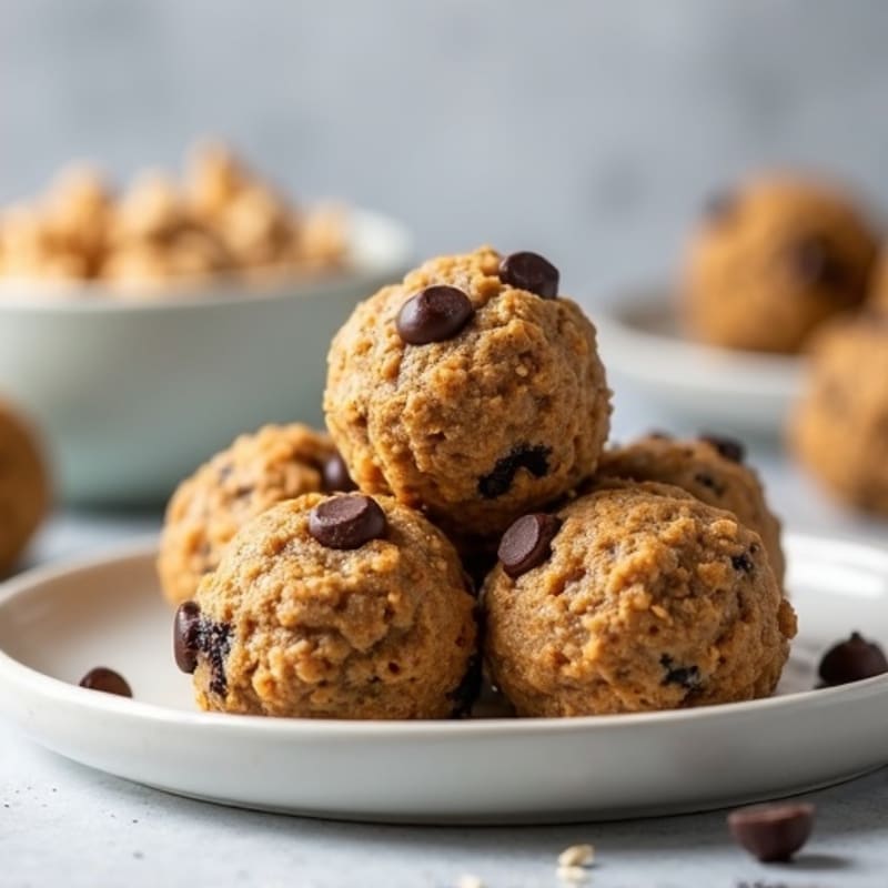 No-Bake Chocolate Chip Protein Cookie Dough Bites