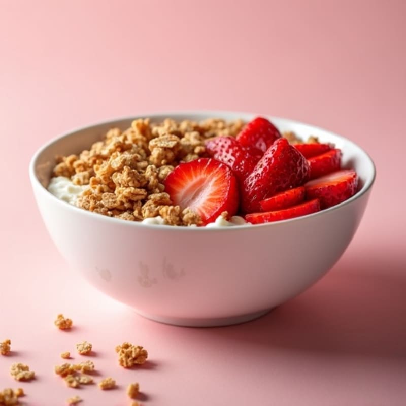 Fresh Strawberry Creamy Crunch Bowl