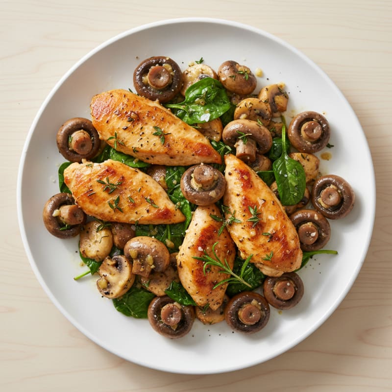 Garlic Butter Roasted Mushrooms with Herbs
