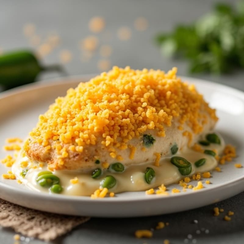 Baked Jalapeño Popper Chicken with Crispy Topping