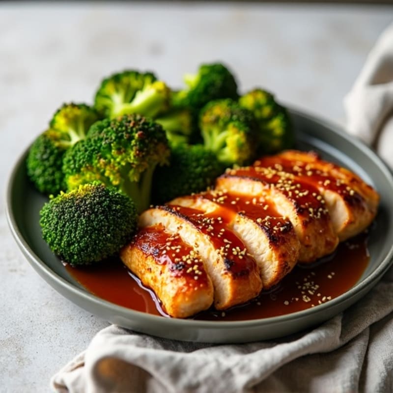 Sheet Pan Teriyaki Chicken and Crispy Broccoli