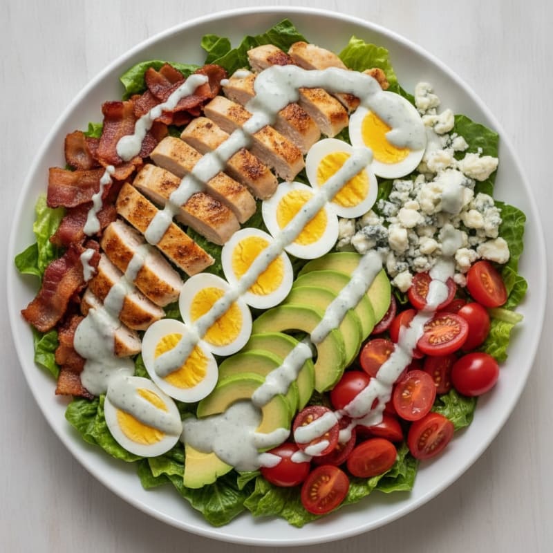 Classic Cobb Salad with Blue Cheese Dressing