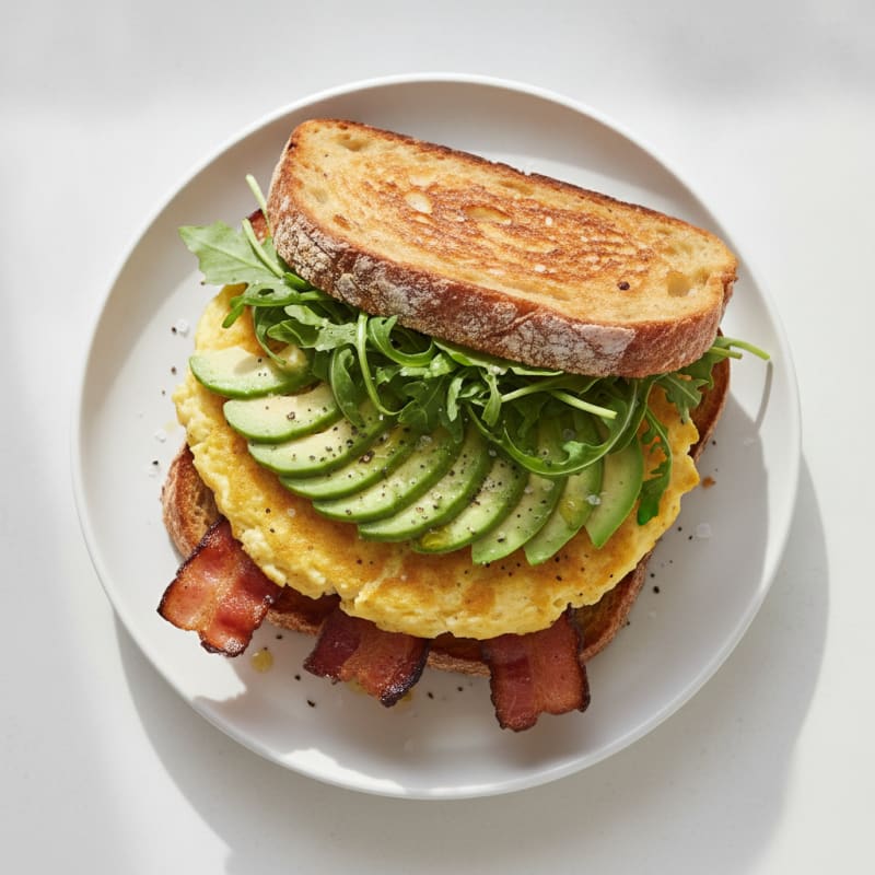 Sourdough Turkey Bacon and Egg Power Sandwich