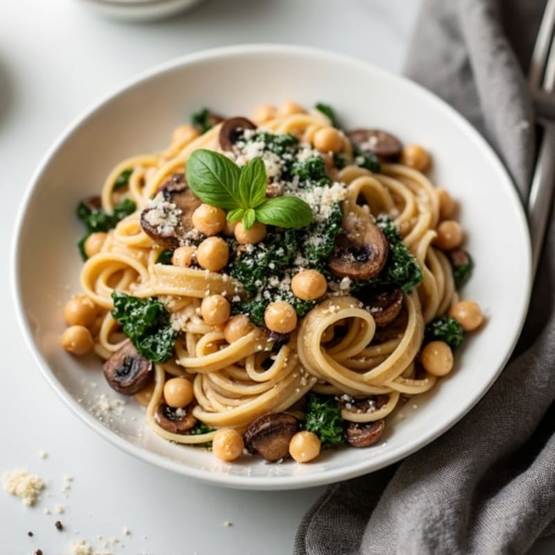Silky Roasted Mushroom Truffle Pasta