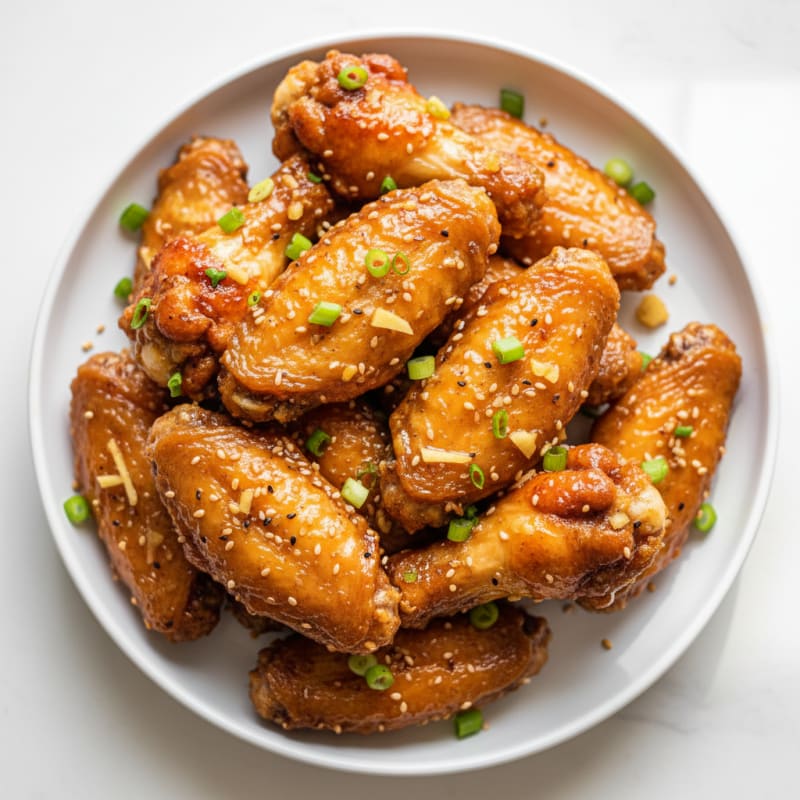 Crispy Honey-Garlic Chicken Wings