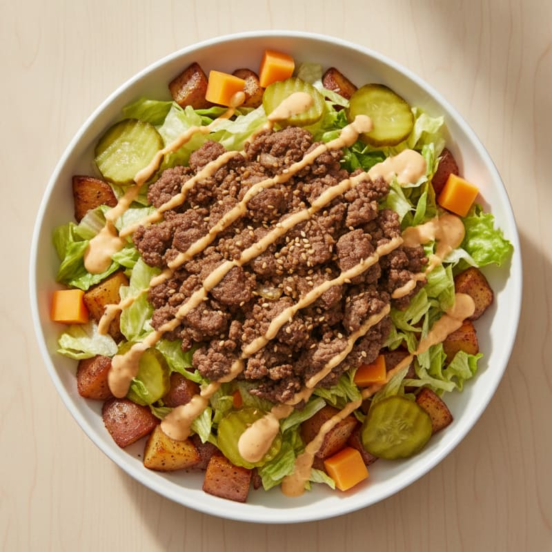 Big Mac Inspired Protein Bowl