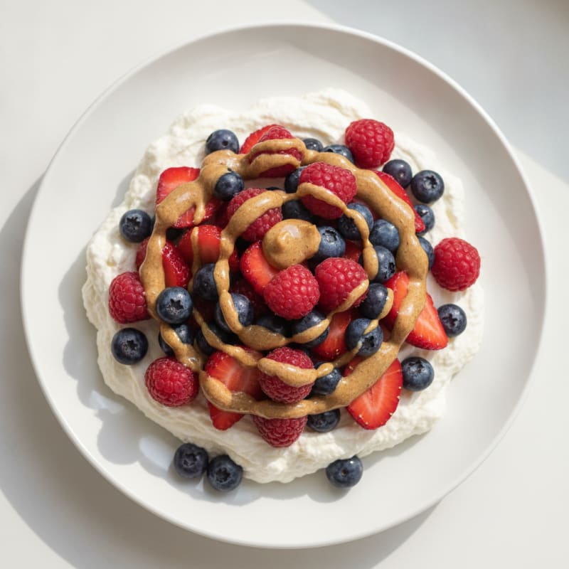 Greek Yogurt Protein Mousse with Mixed Berries