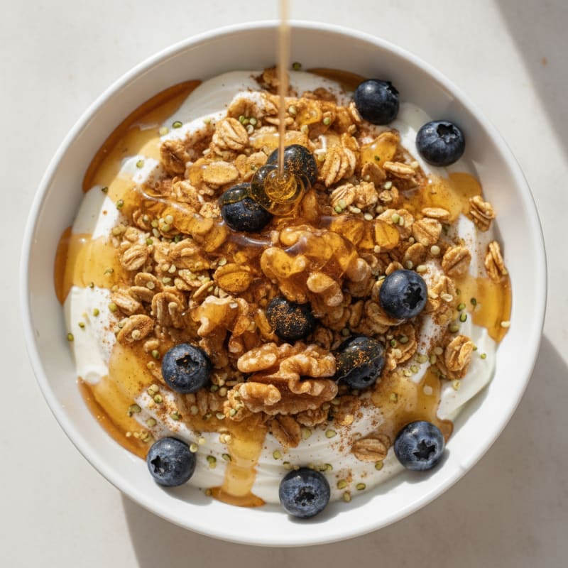Honey-Kissed Greek Yogurt with Toasted Oats