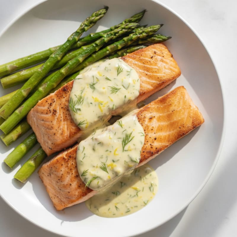 Pan-Seared Salmon with Creamy Dill Sauce