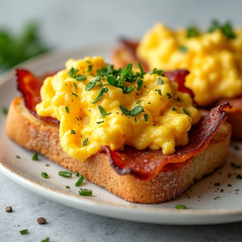 Savory Sourdough Toast with Herb-Scrambled Eggs