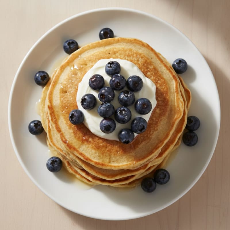 Fluffy Buttermilk Pancakes with Berries