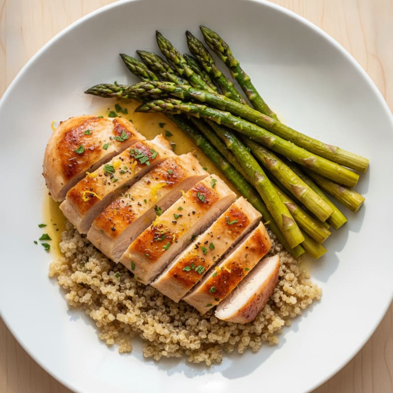 Lemon Herb Chicken with Roasted Asparagus