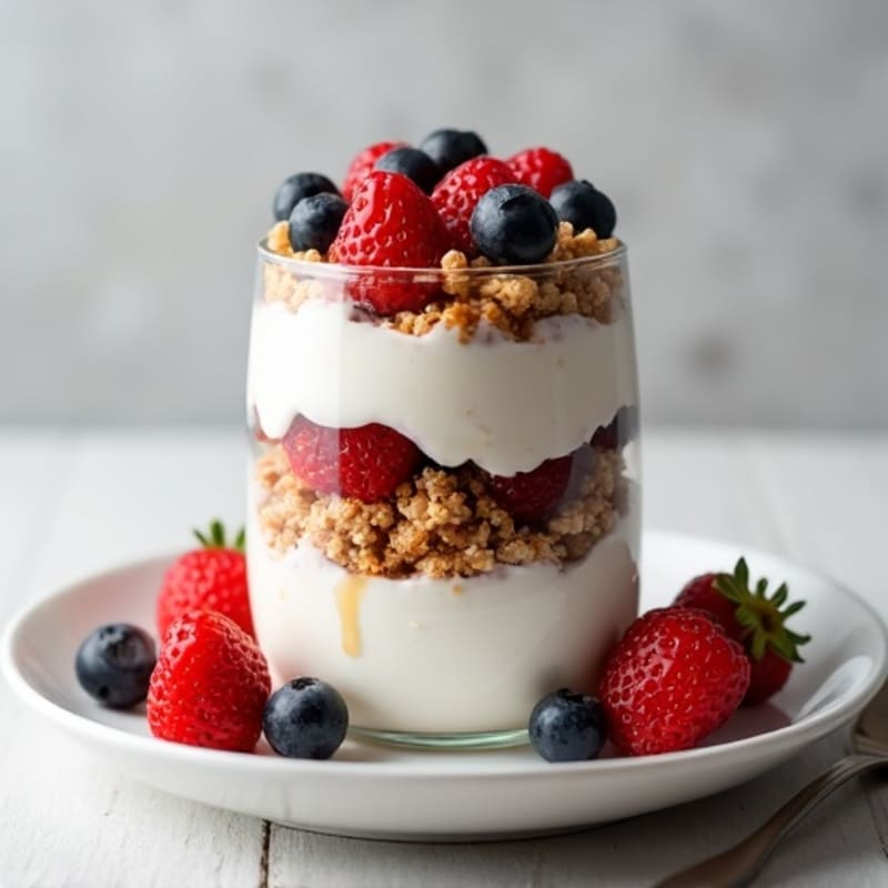Creamy Greek Yogurt Protein Parfait with Mixed Berries