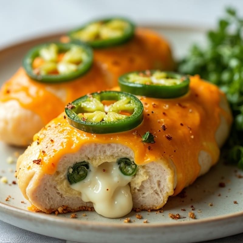 Baked Jalapeño Popper Chicken with Cream Cheese Stuffing