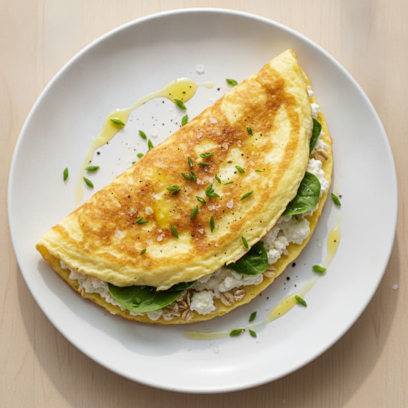 Cottage Cheese Egg White Oatmeal Omelet
