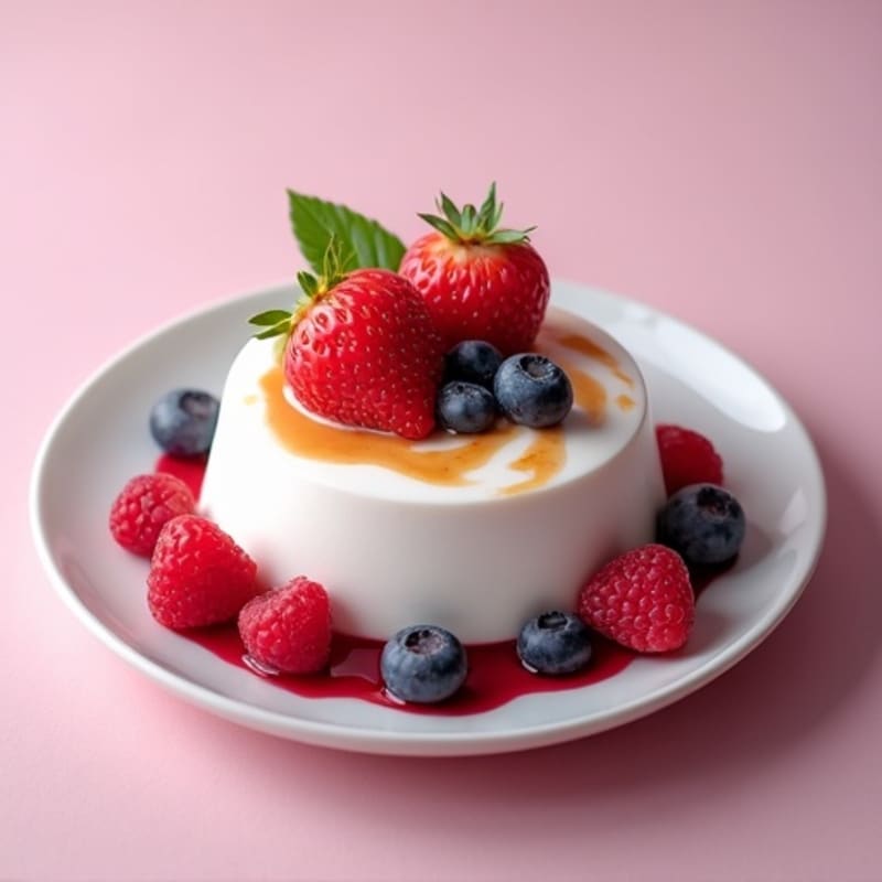 Silky Greek Yogurt Protein Mousse with Mixed Berries