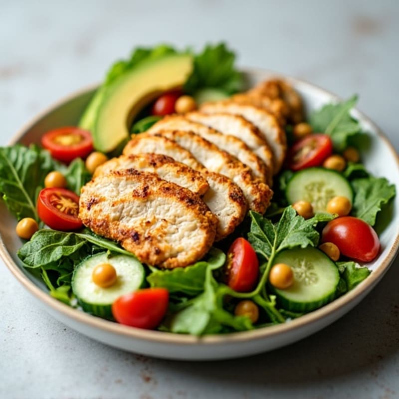 Grilled Chicken Power Salad with Creamy Herb Dressing