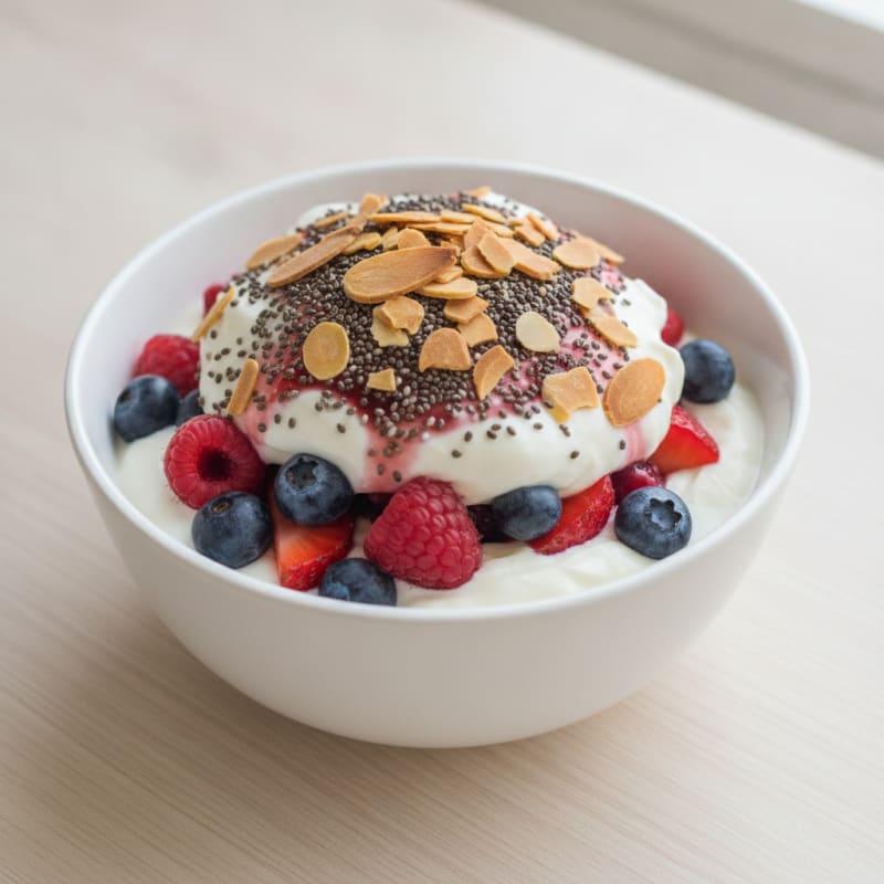 Greek Yogurt Protein Parfait with Berries