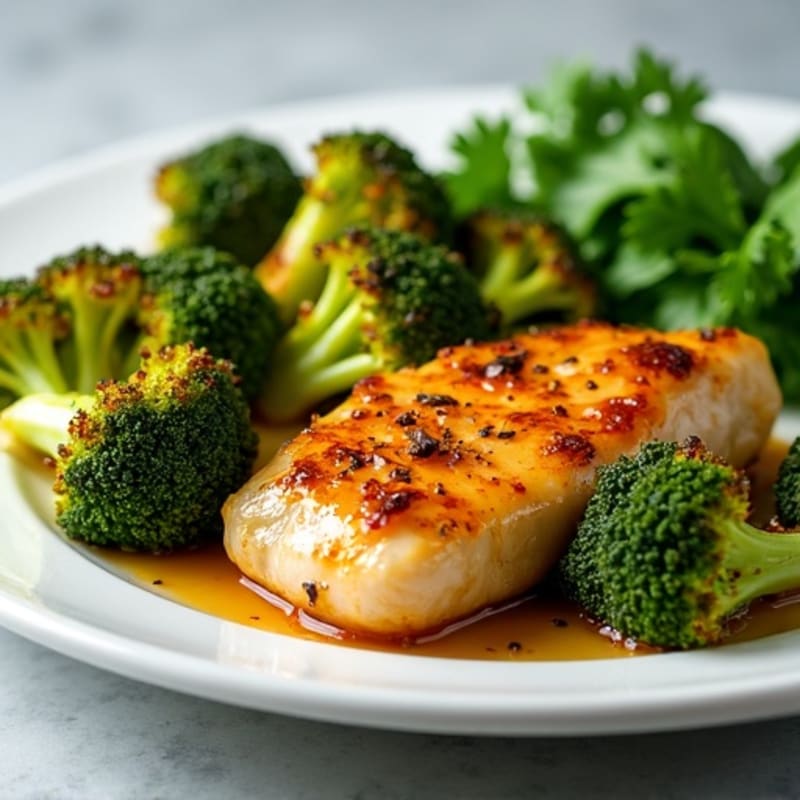 Sheet Pan Honey-Garlic Chicken with Roasted Broccoli