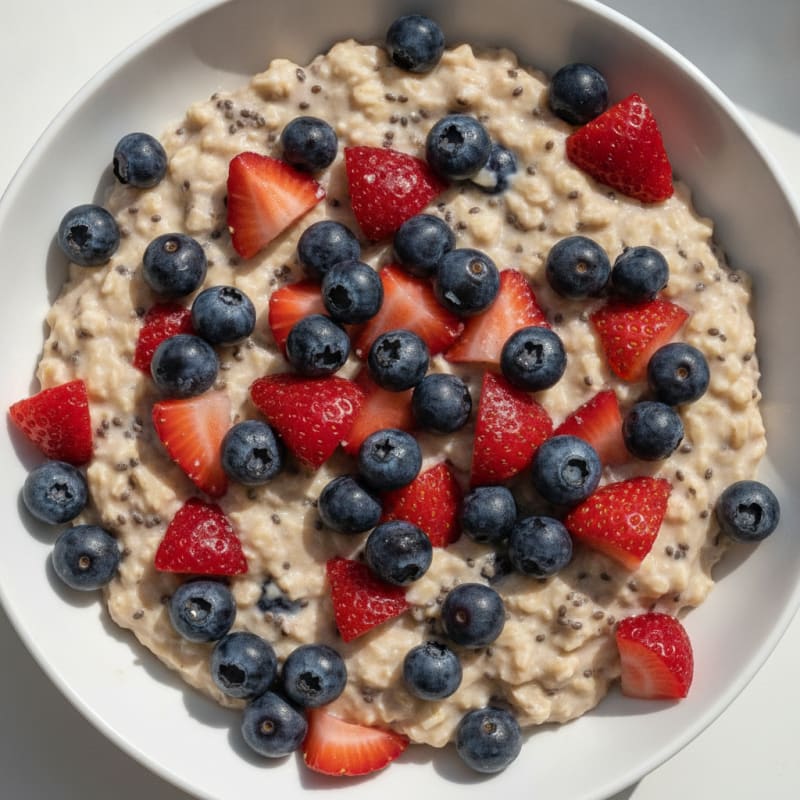 High-Protein Berry Overnight Oats