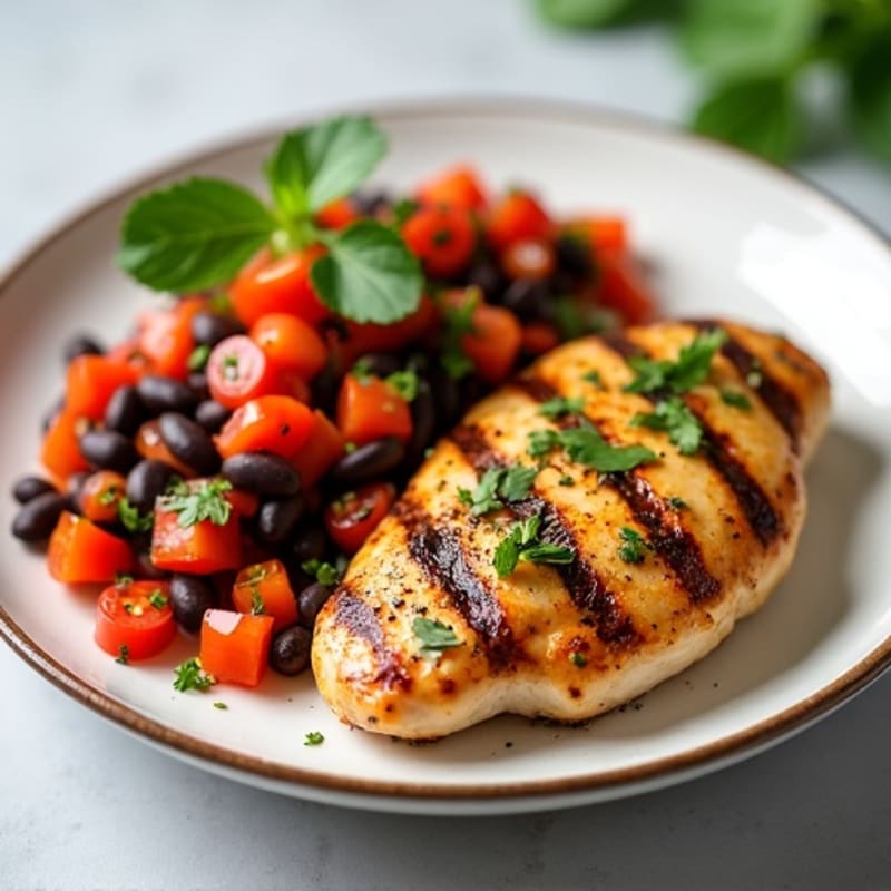 Lime-Cilantro Grilled Chicken with Black Bean Salsa