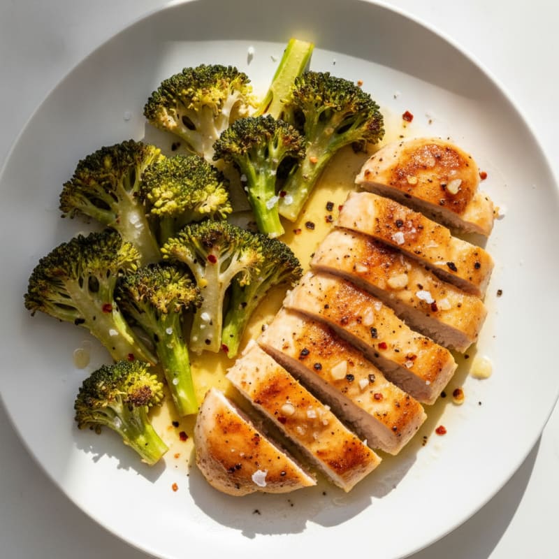 Garlic Chicken with Roasted Broccoli