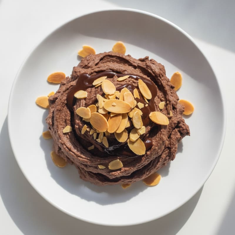 Creamy Chocolate Protein Greek Yogurt with Almonds